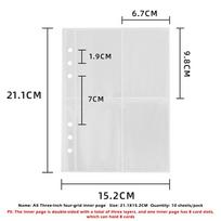High Quality PU Photocard Binder Loose-leaf White Snowflake Photo Album Photo Card Holder white