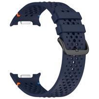 Samsung Galaxy Watch8 Honeycomb Silicone Strap Classic Replacement Wristband Metal Pin vidurnakčio mėlyna spalva