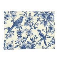 Blue Willow China Blue Delft Chinoiserie Blanket Soft Warm Flannel Throw Blanket Bedding for Bed Living room Picnic Travel Couch Size: 75*100cm, Weight: 230 GSM gray