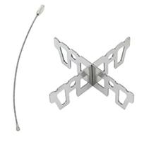 Mini nerūdijančio plieno kempingo viryklė Nešiojama viryklė Žygiams Cross Stand white
