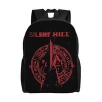 Silent Hill Fashion Backpack Sports High School Work Heavy Metal Band Hip-Hop Daypack for Men Women Laptop Computer Canvas Bags black