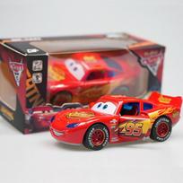 Toy Story Model Car Lightning Mcqueen Metal Diecast With Lights Inertial Pull-Back Wheel Spit Out Your Tongue Cars Cartoon Toy red