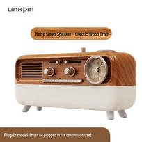 White Noise Sleep Speaker with Natural Scenery, Atmosphere Lamp & Wireless Charging - Bluetooth Souvenir Gift brown