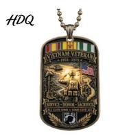 Personal Memory Keepsake Vietnam Veteran Dog Tag Necklace All Gave Some Appreciation Gift Military Pendant Memorial Necklace Jewelry Meaningful for black