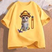 Stardew Valley El Gato T Shirt Mens Clothes Streetwear High Quality Short Sleeve Game Graphic T Shirts Streetwear Tees S orange