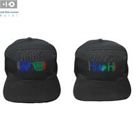 Bluetooth-Controlled LED Light-Up Hat for Stage and Christmas Parties black