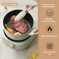 2.5L Multifunctional Hot Pot Cooking Electric Wok Small Portable Stew Pot Household Dormitory Split Electric Cooker white