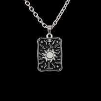 Fashionable Star, Moon, Death and Lovers Tarot Fortune Teller Element Pendant Necklace, The Best Gift for Family and Friends sun juoda