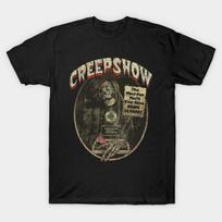 Men Black Print T-shirt Creepshow No-Cut Transfer Paper Print Cotton Tshirt - Men's Summer Cotton Graphic Tee S įvairiaspalvis