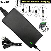 1Set US/EU/UK Plug Electric Scooter Power Adapter AC 100-240V DC 42V 2A Electric Scooter Accessories Black Charging Converter 5 Adapters UK Plug gray