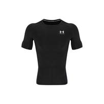 Under Armour Heatgear Compression Short Sleeve T-shirt 'Black White' Men's 1361518-001 L black