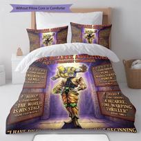 JoJos Bizarre Adventure Comfortable Soft Duvet Cover, Kids Bedding Set Gift, Extra LargeDifferent Sizes -HE32 135x200cm black