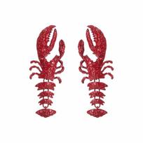 Exaggerated Multi-Color Baked Paint Crayfish Earrings for Women Ladies New Beach Vacation Pendant Earrings Jewelry Accessories brown