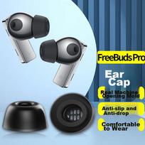 ES21 Earphone Tips, FreeBuds Pro Bluetooth Headphones 2/3/4/7iHUAWEI, Replacement Silicone Tips, Anti-Slip And Anti-Drop, Black Medium, 1 Pair