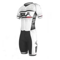 Mens Quick-Dry Cycling Jersey Short Sleeve Compression Top Sports Bike Riding XS white