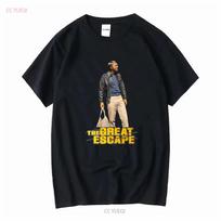 Steve McQueen The Great Escape Graphic Print Black T-shirt M black
