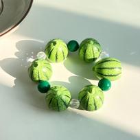 Cute Simulation Fruit Resin Beaded Bracelet Vibrant Dopamine Style Adjustable Wrist Chain for Girls Birthday Holiday Gift A3 yellow