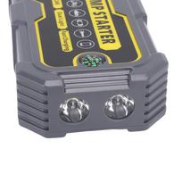 Jump Starter Waterproofing Car Emergency Starting Power Supply for 16V Cars SUVs Small Trucks Main Unit+Straight Through Clamp+Charging Line gray