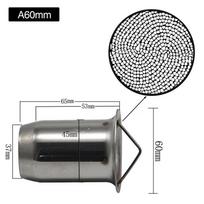 Universal Front Mid End Exhaust Catalyst Db Killer Baffle Motorcycle Car Muffler Noise Sound Eliminator 60mm gray