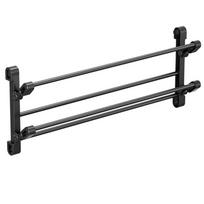 Prie sienos montuojama pakabinama batų laikymo lentyna Dvisluokis vonios batų stovas Drabužių laikymas 50cm gray