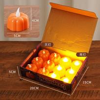 12Pcs Halloween Pumpkin Lights Glow In The Dark Electronic Candle Decorative Props for Party Haunted House Festival Scene Setup Scary Ghost Lanterns A gray