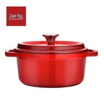 SGR Enamel Cast Iron Dutch Oven Pot red