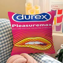 Sexy Condom Brand D-Durex Cushion Cover Pillow Cover Decor Pillowcase Printed Cushion Case For Couch 30cmx30cm blue