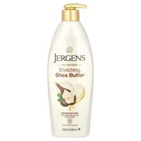 Jergens, Praturtintas taukmedžio sviestu drėkiklis, su aliejumi, 16,8 fl oz (496 ml) white