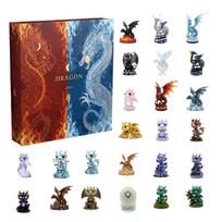 Christmas Blind Box  Dragon Ornament Premium Advent Calendar 2025 Cute 2D Acrylic 24 Days Party Favors Pendant Toy Gift L gray