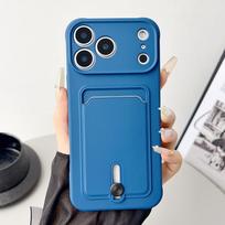 Fine hole sliding card holder silicone phone case for iPhone 17 16 15 14 13 12 11 Pro Max Air Plus Mini shockproof soft cover iPhone 12 mini gray