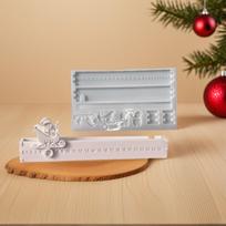 Christmas Countdown Silicone Mold 25-Day Holiday Calendar Advent Ornaments Chocolate Mold Gypsum Mold Easy Release Crafts CN