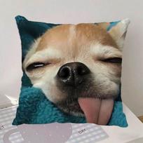 Chihuahua Abstract Funny Pillow Cover, Cute Pet Design, Sofa Cushion Cover Short plush 45*45(CM)-1Pcs