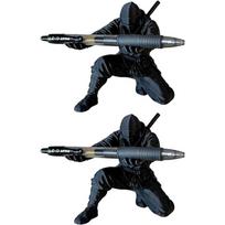 3D Printed Ninja Pen Holder, Funny Desk Organizer for Office, Creative Pencil Stand for Home School, Unique Figurine Pen Rack black