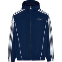 Adidas Originals Windbreaker Street Style Loose Fit Sport Striped Zip-Up Long Sleeve Jacket Men Jackets KW5692 L gray