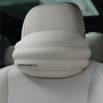 Bbdd Car Air Headrest, Neck Pillow for Vehicles, In-Car Cushion, Memory Foam Car Comfort Pillow, Simple Design, Off-White