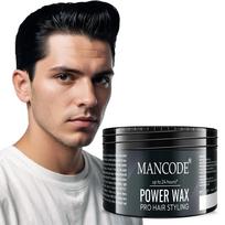 Mancode Power Wax Pro Hair Styling Cream Wax Level 5 | 24 Hour Strong Hold & Matte Finish | Easy to Wash & Flexible Styling | Nourishing Formula wi beige