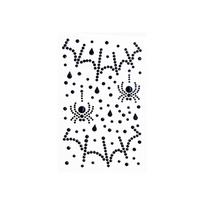 Halloween Face Glitter Stickers Design Temporary Tattoos for Party Makeup One Size juoda