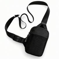 RFID apsaugos nuo vagysčių maža peties rankinė, lydinio apsaugos nuo vagysčių sagtimi maža rankinė, vyriška ir moteriška crossbody krūtinės rankinė Black įvairiaspalvis