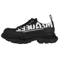 Alexander McQueen Tread Slick Low Lace Up Graffiti Shoes 'Black White' Women's 708753W4RQ21006 37 white