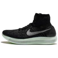 Nike Lunarepic Flyknit Lb Juoda Metalo Sidabro Moteriški 827403-003 38 žalia