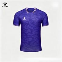 KELME New Summer Men’s Ice Silk Short-Sleeve Quick-Dry, Non-Sticky Professional Sports T-Shirt with Moisture-Wicking and Rapid S blue