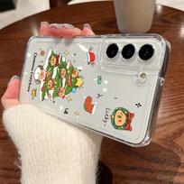 Cartoon Gifts Christmas Case For Samsung Galaxy A56 A55 A54 5G A36 A35 A26 A17 A16 A15 S21 FE S22 S23 S24 Plus S25 Ultra Capa Galaxy S25 Edge balta