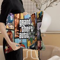 G-GTA Grand Theft Auto Pillowcases Home Bedding Decorative Pillow Cover Wedding Super Soft Pillow Case 12x12Inch white