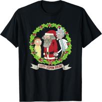 Rick and Morty Happy Human Holiday Morty Ruben Rick T-shirt T-Shirt S įvairiaspalvis