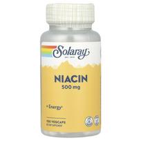 Solaray, Niacinas, 500 mg, 100 daržovių kapsulių