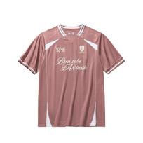 Anta Fan Zhendong Series Striped Print Letter Short Sleeve T-Shirt Unisex tops 172628107R-3 L gray