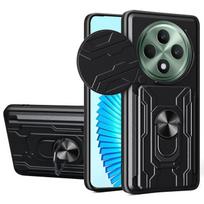 Kickstand Case For OPPO Reno 12F 12FS 5G Reno12 F FS Cover Card Pocket Ring Stand Holder Fundas Coque Capa OPPO Reno 12FS 4G gray