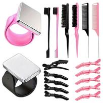 18 Pcs/Set Hair Braiding Set Magnetic Wristband Hair Combs Hair Clip Wristband Pin Cushion Holder Hair Accessories 1 pink