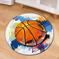 Apvalus kamuolio kilimas Futbolas Krepšinis Kilimai svetainei Miegamojo kilimai Kambario lovos šono kėdės grindų kilimėliai Alfombra Gimtadienio dovana Plakatas Diameter 60cm beige