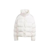 Adidas Originals Trefoil veganiška pūkinė striukė su stovinčia apykakle ir ilgomis rankovėmis moteriški viršutiniai drabužiai Balta IJ8236 L white